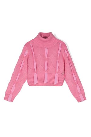 maglione in poliesere rosa MISS BLUMARINE KIDS | IF4060MA51IX0604